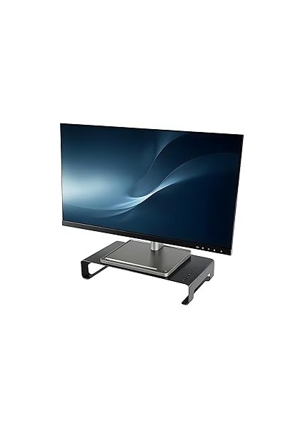 Prexua Riser Masaüstü Monitör Standı - Monitör Yükseltici (Siyah, Medium)