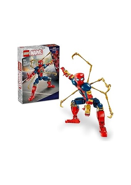 | Iron Örümcek Adam Yapım Figürü 76298, 8 Yaş ve Üzeri Süper Kahraman Seven Kız ve Erke