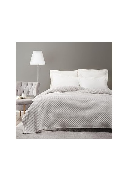 Alice Gri Çift Kişilik Tomurcuk Wellsoft Battaniye