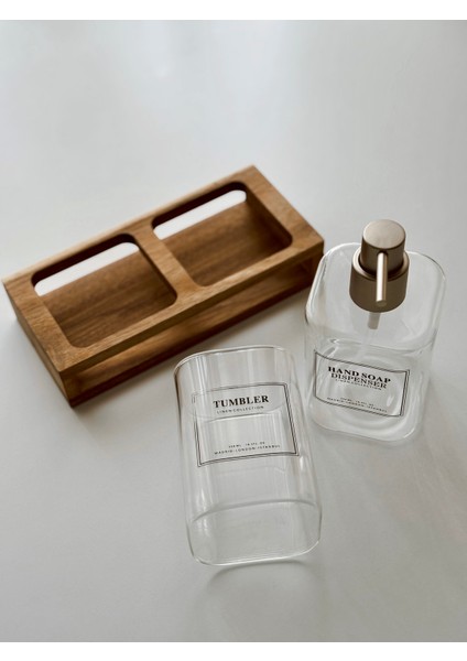 2'li Akasya Standlı Cam Sıvı Sabunluk Seti fırsatları
