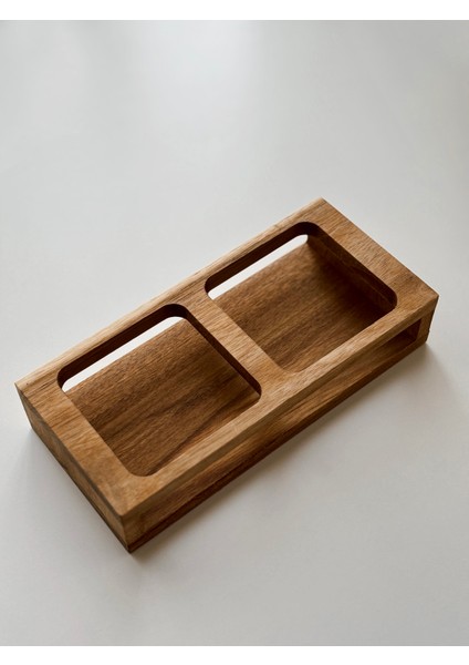 2'li Akasya Standlı Cam Sıvı Sabunluk Seti