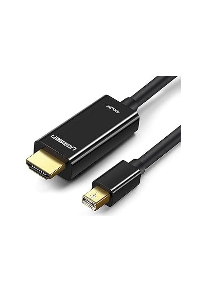 Ugreen 4K Displayport HDMI Dönüştürücü Kablo, 3 Metre, Siyah