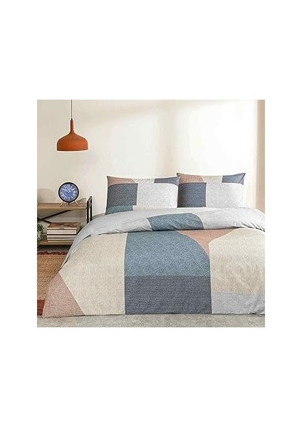 Taç Pamuk Hugh Nevresim Takımı Turkuaz Çift Kişilik