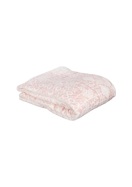 Taç Fabian DESENLI%100 Polyester Battaniye, Pembe, Çift Kişilik