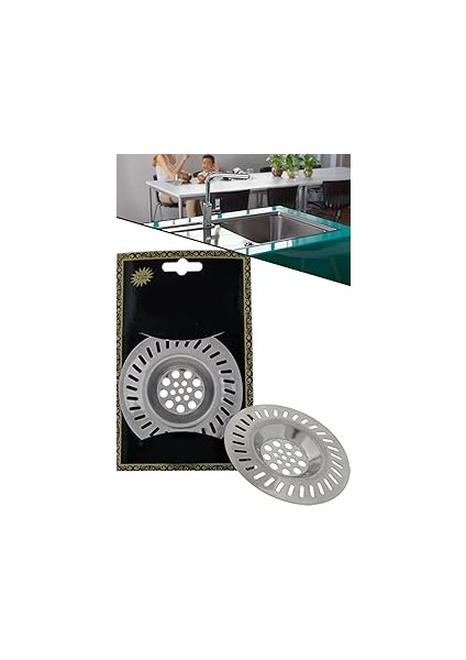 Mobee Paslanmaz Çelik Lavabo Süzgeci Seyyar Evye Süzgeci Büyük Boy 1410