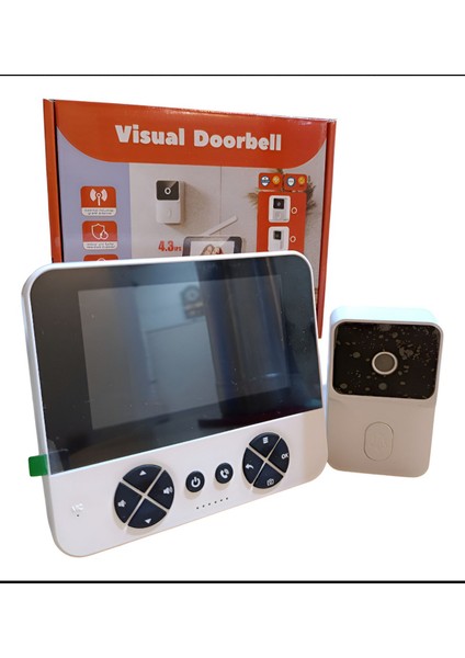 4.3" Görüntülü Kablosuz Kapı Zili – Gece Görüşlü, Sesli Görüşme, Foto/video Kayıt, Tf Kartlı