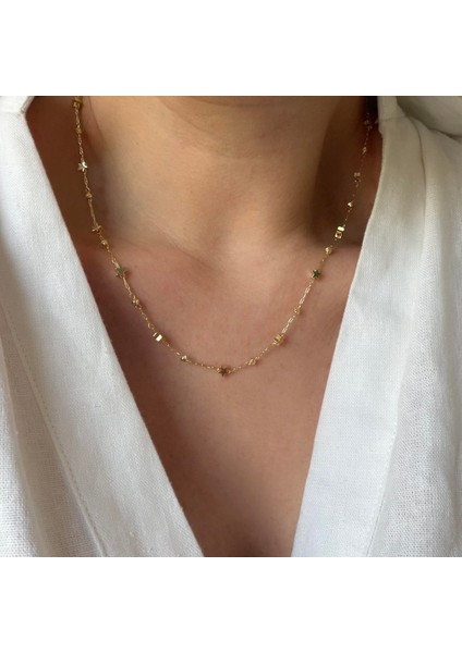 Çelik Yıldızı Zincir Kolye