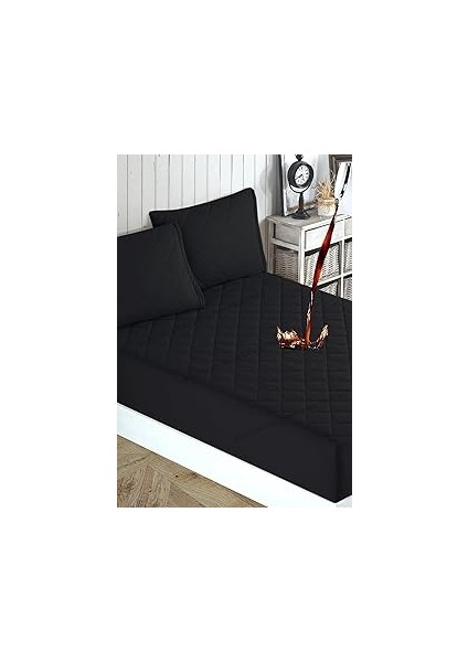 Formeya Adelya Siyah Kapitone Su Sıvı Geçirmez Alez (100 x 200)