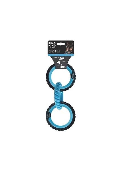 M-Pets Ring Köpek Oyuncaği Tri̇ple Blue/black