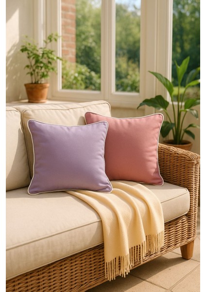 Pembe Kırlent Kılıfı 45X45 – Dekoratif Modern Kırlent