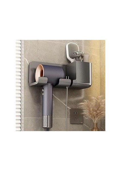 Busstier Saç Kurutma Makinesi Tutucu Banyo Organizeri: Duvara Monte Edilebilir, Pratik Depolama Çöz
