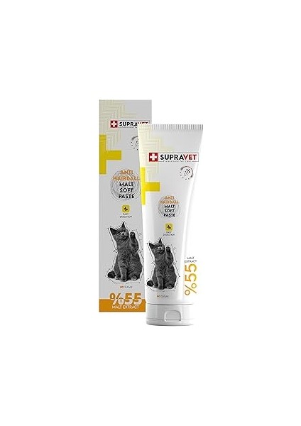 Supravet Anti-Hairball Malt Kedi Macunu 100 gr Tüy Yumağı Engelleyici (%55 Extra Malt)