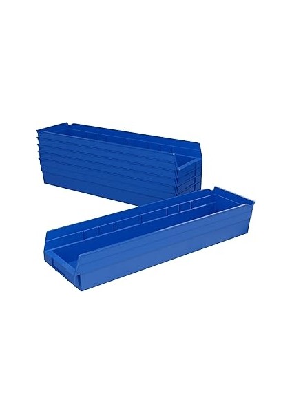 Akro-Mils 30164 24 – 6 4-Inç Plastik Çöp Kutusu Box Raf Kuş Yuvası, Mavi, Fall 6, 30164