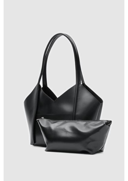 Ilu Bags Siyah Asimetrik Omuz Çantası modelleri
