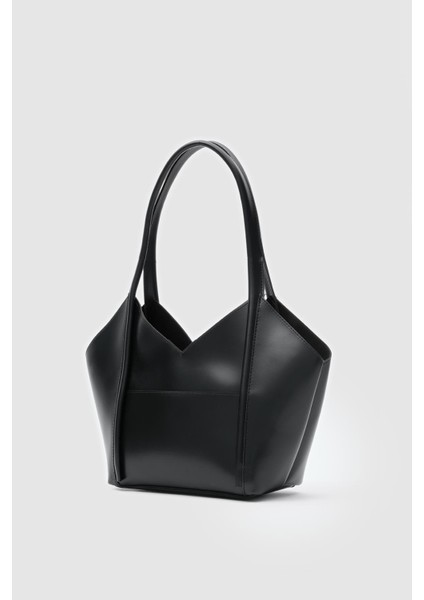 Ilu Bags Siyah Asimetrik Omuz Çantası indirimleri