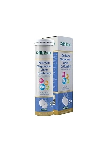 Shiffahome Shiffa Kalsiyum & Magnezyum & Çinko& D3 Vitamini 1 Paket (1 x 1 Adet)