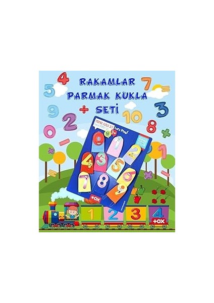 Tox Rakamlar 10 Parça Parmak Kukla , Eğitici Oyuncak T64-1