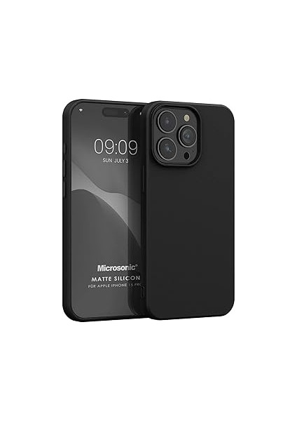 Microsonic Kılıf Matte Silicone 15 Için Siyah [ıphone 15 ile Uyumlu Kılıf - Si