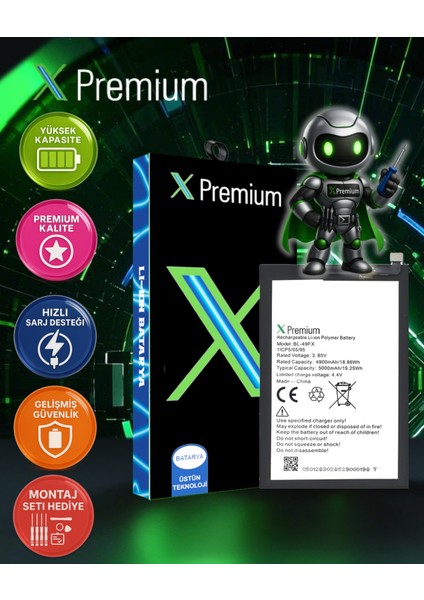 Xpremium Infinix Note7 Lite Play Uyumlu Batarya Pil Süper Yüksek Kalite 5000 Mah BL-49FX