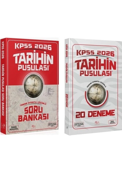 Cba Yayınları 2026 Kpss Tarihin Pusulası Soru Bankası + 20 Deneme 2 Li Set - Ismail Adıgüzel Cba Yayınları