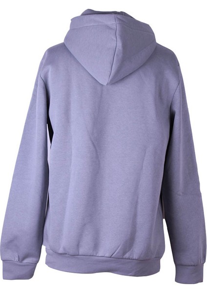 Kapüşonlu Kanguru Cep 3 Iplik Şardonlu Açık Gri Erkek Sweatshirt 5281 modelleri