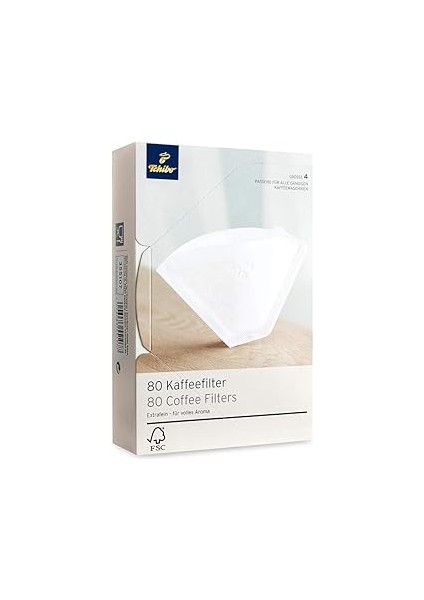 Tchibo Beyaz Kağıt Filtre 4 Numara 80 Adet