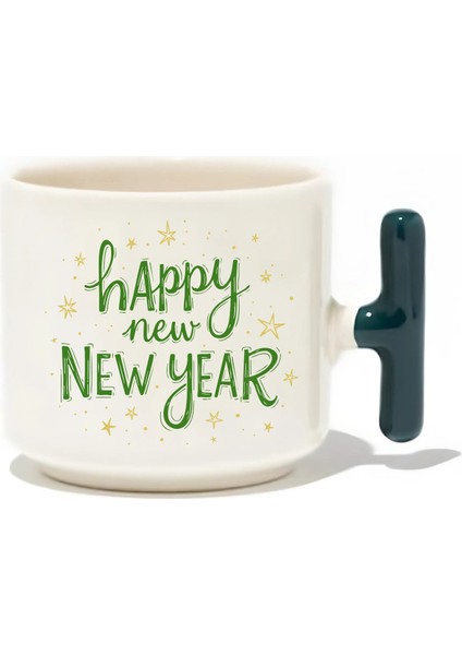 Yılbaşı/yeni Yıl/christmas Temalı Latte Fincanı - Hediye Seramik Kupa