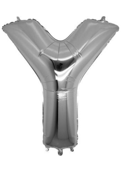 Y Harfi Gümüş Folyo Balon