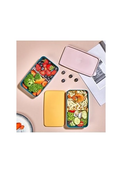 Ayarlanabilir Bölmeli Çatal Kaşıklı 2 Katlı Saklama Kutusu (Pembe Kapakli)