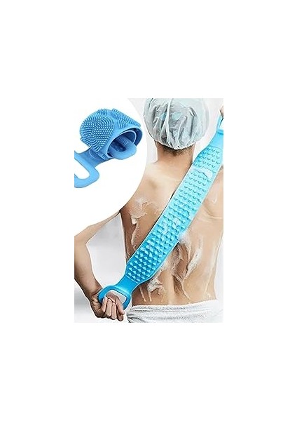 Mobee Çift Taraflı Banyo Sırt Kesesi 60 cm