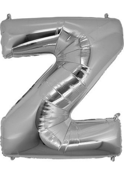 Z Harfi Gümüş Folyo Balon