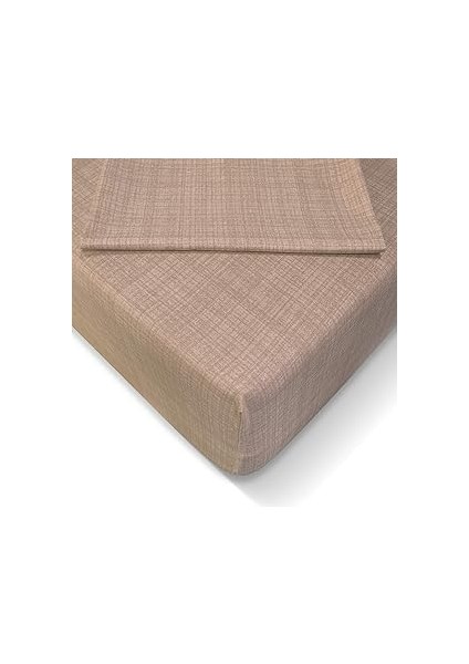 Alla Turca Ranforce 120X200 cm Lastikli Çarşaf Seti - Sütlü Kahve AT7612