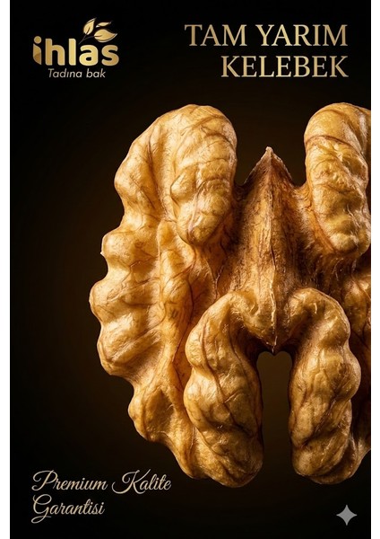 İç Ceviz Kelebek 500gr Premium Taze Doğal Tam Yarım Omega-3 Kaynağı İhlas