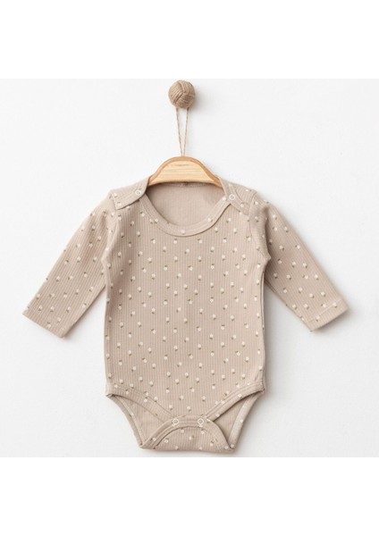 Çiçek Desenli Kabartmalı Uzun Kollu Yumuşak Bebek Badi – 0-3 Ay – 3-6 Ay – 6-9 Ay – 9-12 Ay 3-6 Ay - Kahverengi fiyatları