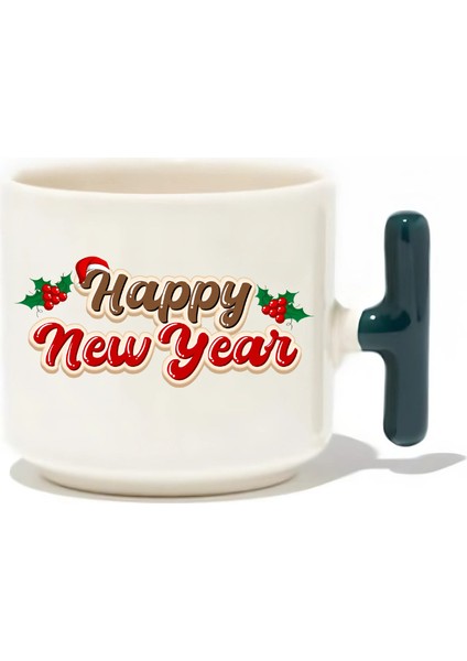 Yılbaşı/yeni Yıl/christmas Temalı Latte Fincanı - Hediye Seramik Kupa