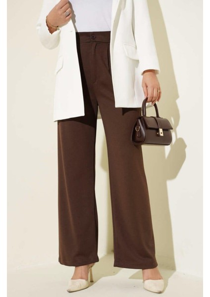 Kadın Ithal Krep Kumaş Pileli Esnek Palazzo Pantolon – Şık ve Rahat Kesim | Siyah & Kahve | S-Xl fiyatları