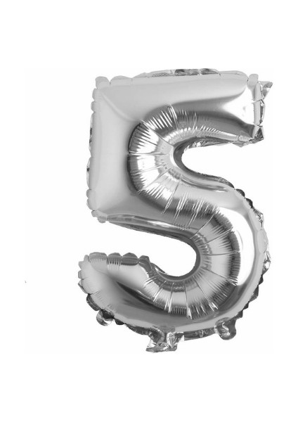 5 Numara Gümüş Folyo Balon