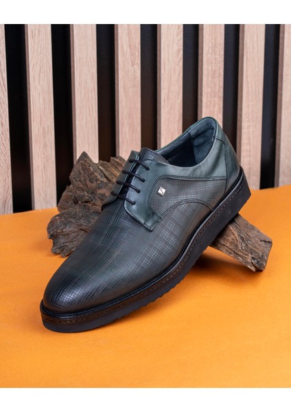 Italyan Stil Iç Dış Deri Erkek Ayakkabı Yeşil T10457