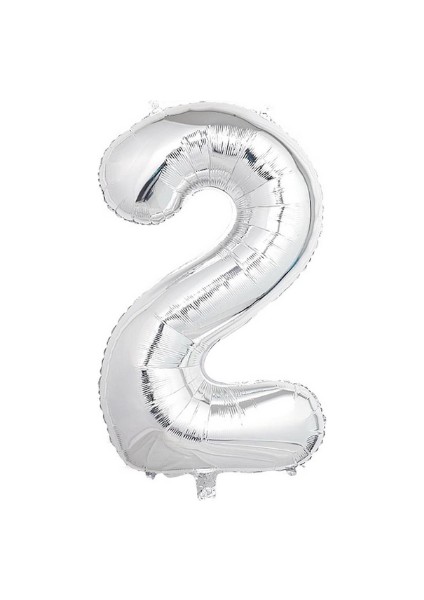 2 Numara Gümüş Folyo Balon
