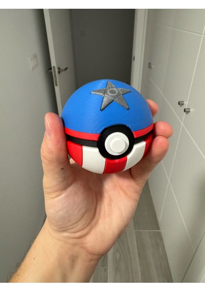 Pokemon Kaptan Amerika Pokeball Poke Topu