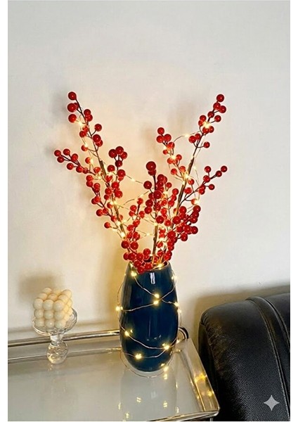 1 Adet Işıklı Kokina Çiçeği Kokina Demet Yılbaşı Süsü Yapay Çiçek Yapak Kokina Çiçek Yılbaşı Çiçeği fiyatları