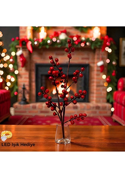 1 Adet Işıklı Kokina Çiçeği Kokina Demet Yılbaşı Süsü Yapay Çiçek Yapak Kokina Çiçek Yılbaşı Çiçeği fırsatları