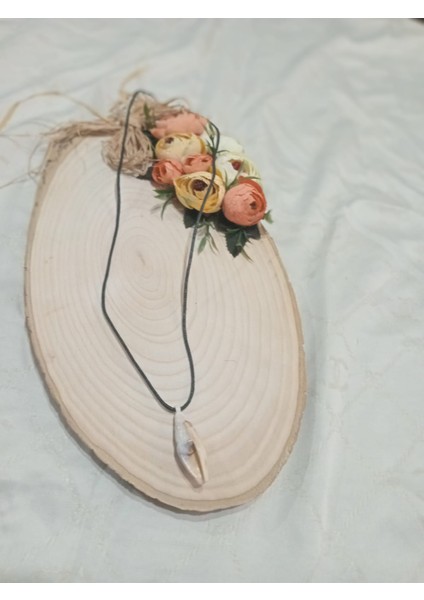 Uzun Deri Ipli Denizkabuğu Uçlu Kolye fiyatları