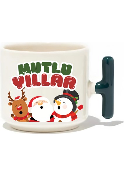 Yılbaşı/yeni Yıl/christmas Temalı Latte Fincanı - Hediye Seramik Kupa