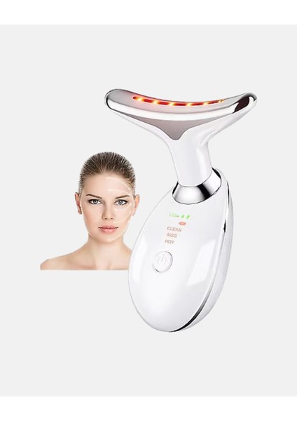 Kablosuz Şarjlı Yüz Sıkılaştırıcı Cihaz Ems Mikro Akım Anti-Aging Masaj Al - MK001R-4O81V fırsatları