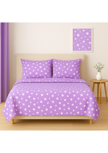 Çift Kişilik Desenli Nevresim + 2 Adet Kapaklı Yastık Kılıfı