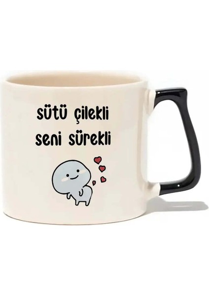 Sütü Çilekli Seni Sürekli Lüks Kupa- Hediye Seramik Kupa fiyatları