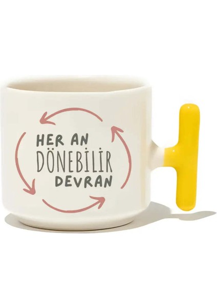 Her An Dönebilir Devran Latte Fincanı - Hediye Seramik Kupa