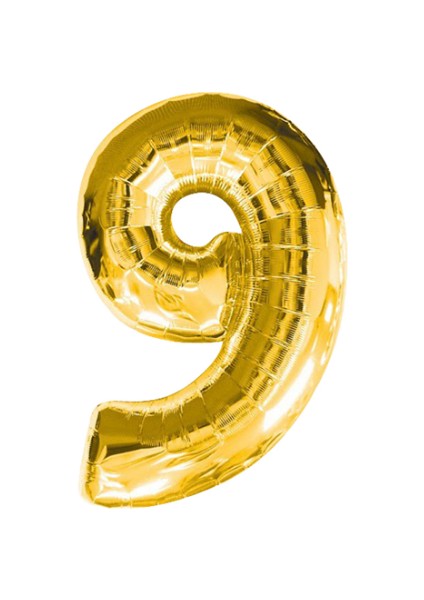 9 Numara Gold Folyo Balon
