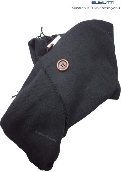Suyutti Kadın Düğmeli Panço Şal – Sıcak Tutan Yumuşak Dokuma Etol Kışlık Kadın Şal | 2026 indirimleri